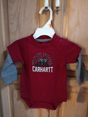 CARHARTT Infant Boys 18M Bear One Piece Long Sleeve Shirt BodySuit  NWT