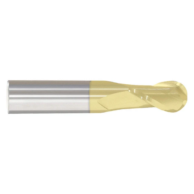 GRAINGER APPROVED 221-000995 Ball End Mill,Single End,1/64",Carbide