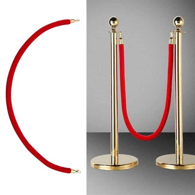 Crowd Control Wire Barrier Rope Crowd Control Rope Pole Self-Closing Buckle 1PC