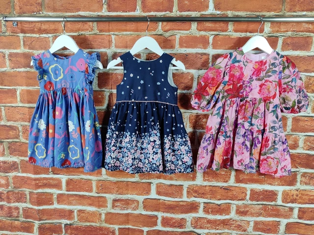 Pacchetto Abito Floreale Estate Bambine Età 12-18 Mesi Next Primark Ecc 86Cm