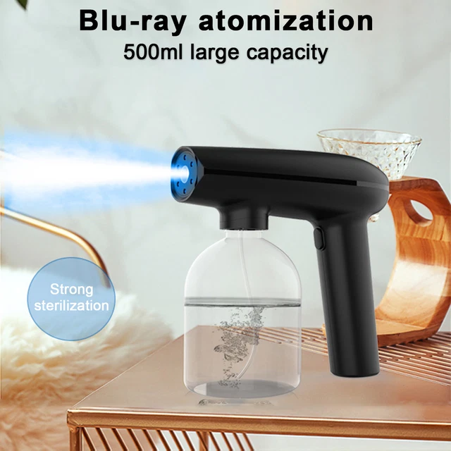 Spray manuale, leggero, ampio uso, pratico, nebbia a vapore luce blu,