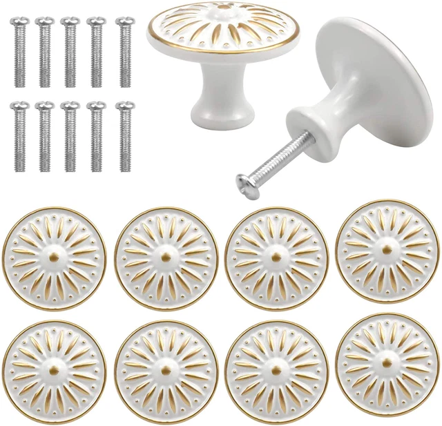 10PCS Vintage Tiroir De Porte Poignée, 35MM Bouton De Meubles, Rond Boutons De T