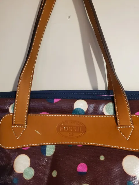 Fossil KeyPer Coated Canvas Large Shopper Tote Shoulder Bag (C26)** 2