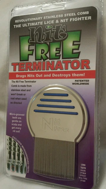 *ORIGINAL DESIGN* Nit Free Terminator Comb Rid Head Lice uni sex instant results