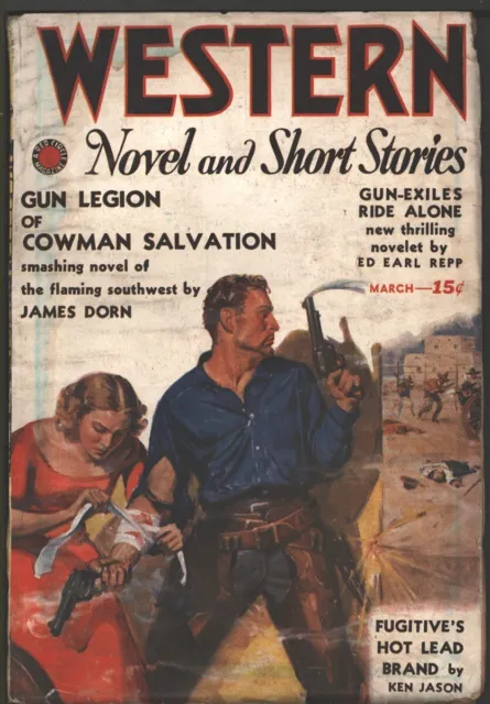 Western Novel and Short Stories 1939 March. Red Circle pulp.