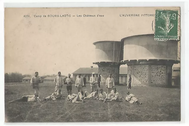 Cpa Militaria , Camp De Bourg Lastic , Les Chateaux D' Eau