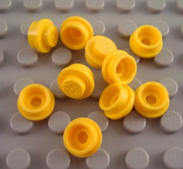 New LEGO Lot of 10 Yellow 1x1 Round Creator City Plate Pieces