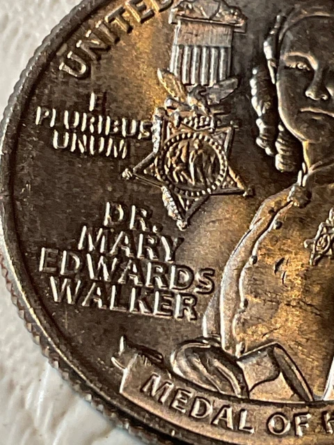 2024P QUARTER DR. Mary Edwards Walker Medal Die Break Chips Mint