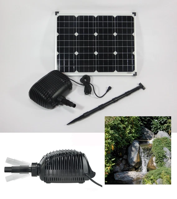 B-Ware Solar - Gartenbrunnen & Wasserspiel "4-TONKRÜGE IM BAUMFELS" Mit Li-Ion-Akku - Foto 5