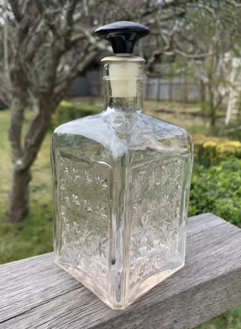 Vintage Retro Bar Ware Decanter Bottle With Pourer Dispenser & Lid Liquor 500ml