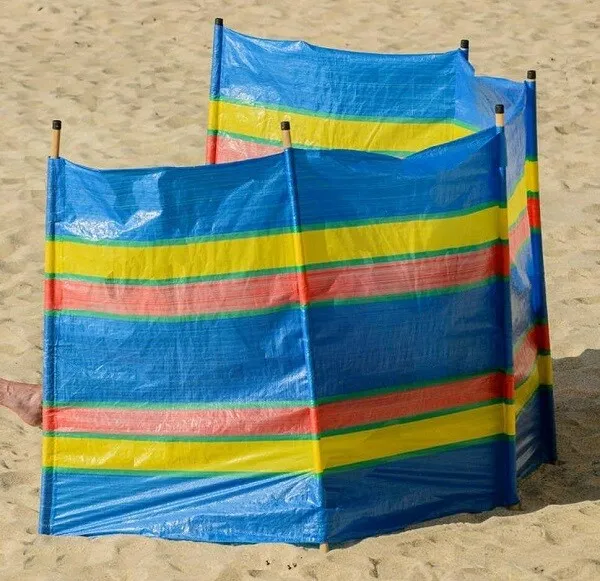 Windschutzbrecher Windschutzstöcke Garten Campingzelt Strand Sonnenschirm Urlaub 9
