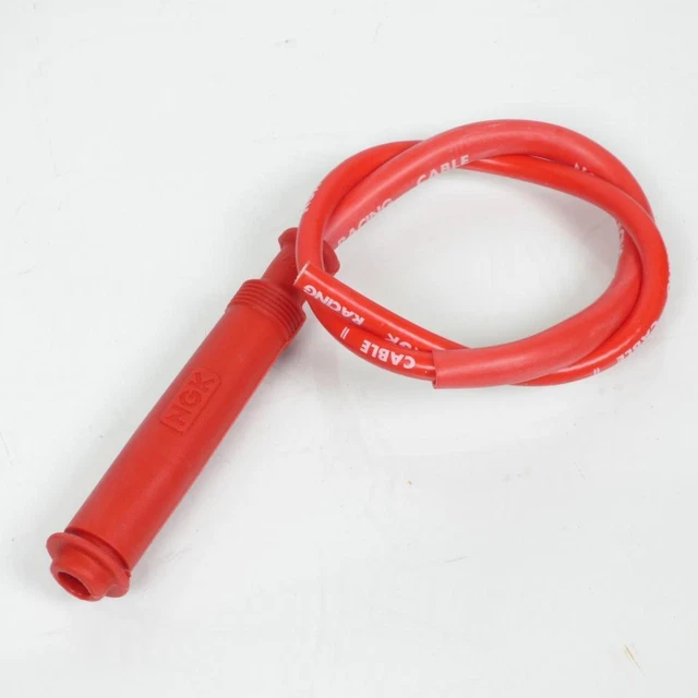 CAPUCHON DE BOUGIE antiparasite Racing NGK CR3 rouge 8089 pour moto ...