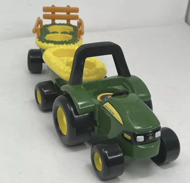 Tomy John Deere Tractor With Animal Sounds Hayride For Little People 15” *+