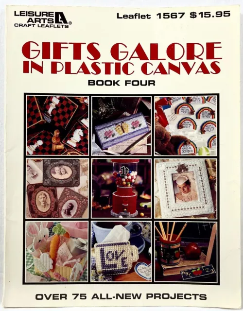 1994 Leisure Arts Gifts Galore en plástico lona libro 4 1567 patrón 12241