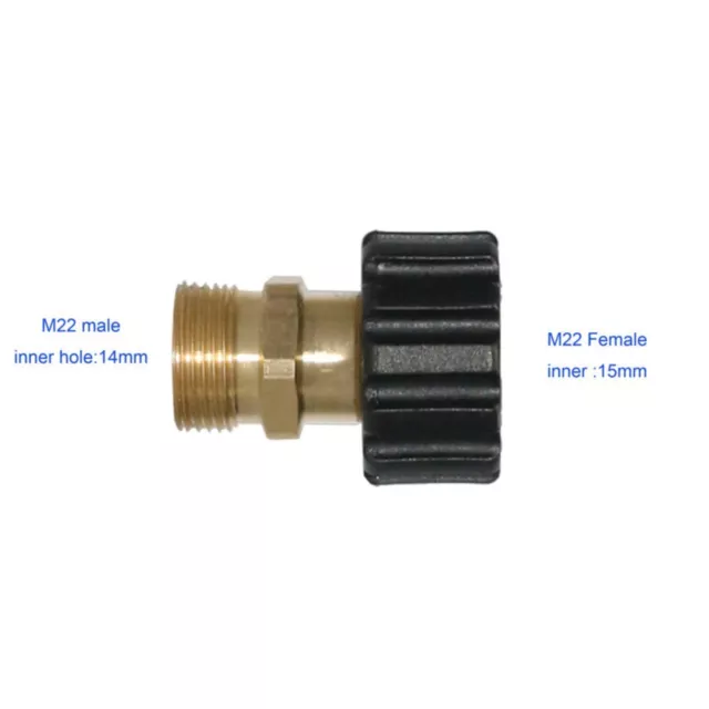 Joint de tuyau de lavage sous pression haute performance M22 mâle14 mm à M22 f