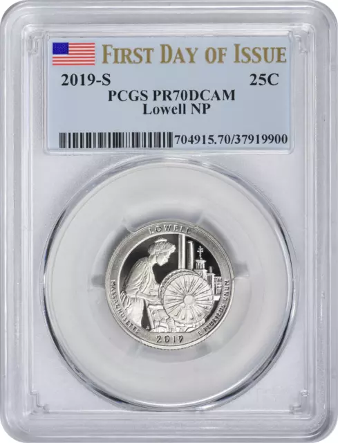 2019-S Clad Lowell National Park Quarter PR70DCAM PCGS FDOI First Day of Issue