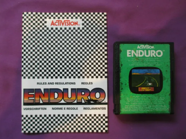Jeu Atari 2600 - Enduro - Avec Notice D'origine