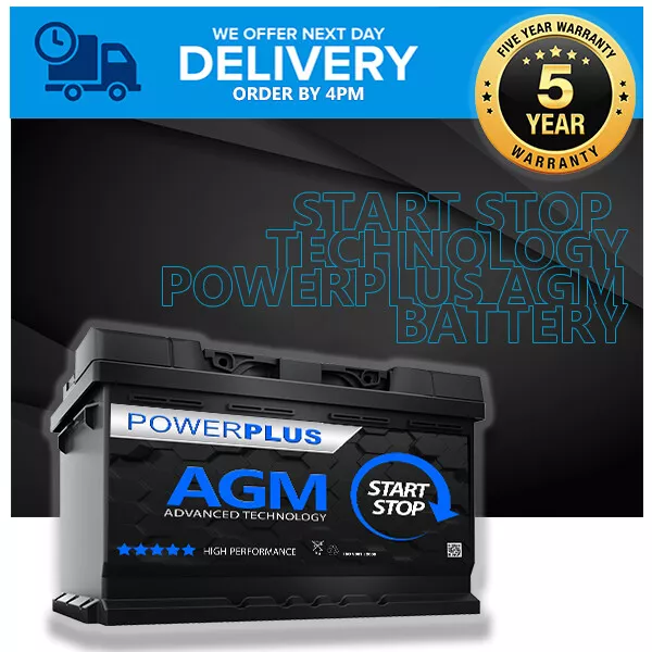 AGM 096 START Stop Car Battery - Advanced PowerPlus Technology 75ah £114.95  - PicClick UK