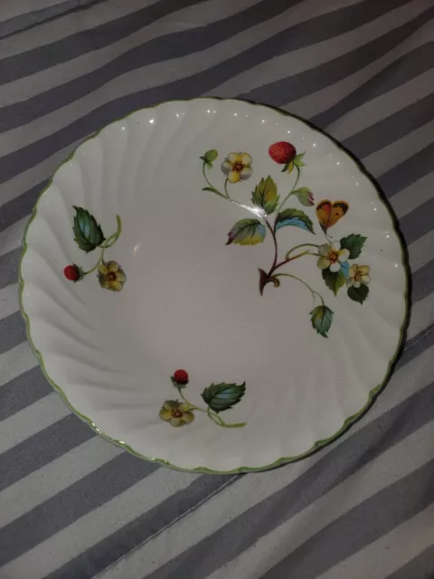 Vintage Old Foley James Kent Staffordshire England Strawberry Butterfly Bowl