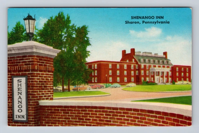 Sharon PA- Pennsylvania, Shenango Inn, Advertisement, Vintage Postcard