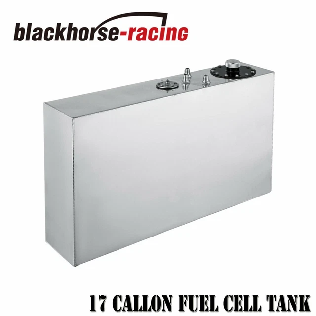 17 GALLON RACE Fuel Cell Gas Tank w/ Level Sender 64L TopFeed Slim