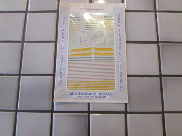 microscale SEABOARD AIRLINE decal sheet HO scale.