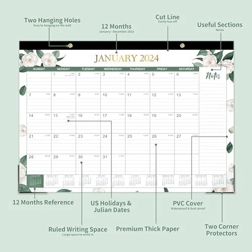DESK CALENDAR 2024 JAN DEC 2024, 12 Monthly Calendar Wall/Desk