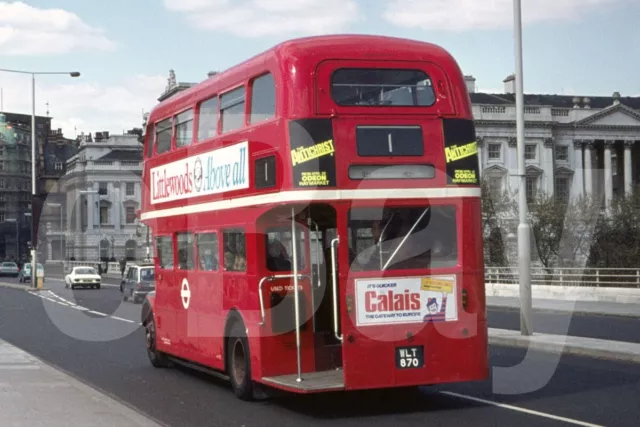 Bus Photo - London Transport RM870 WLT870 Routemaster shock rear shot