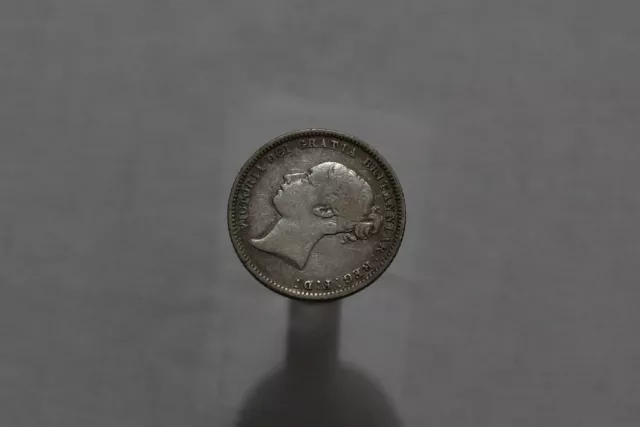 🧭 🇬🇧 Uk Gb 6 Pence 1872 Die Nr24 Bull 3226 Sharp Details B59 #9732
