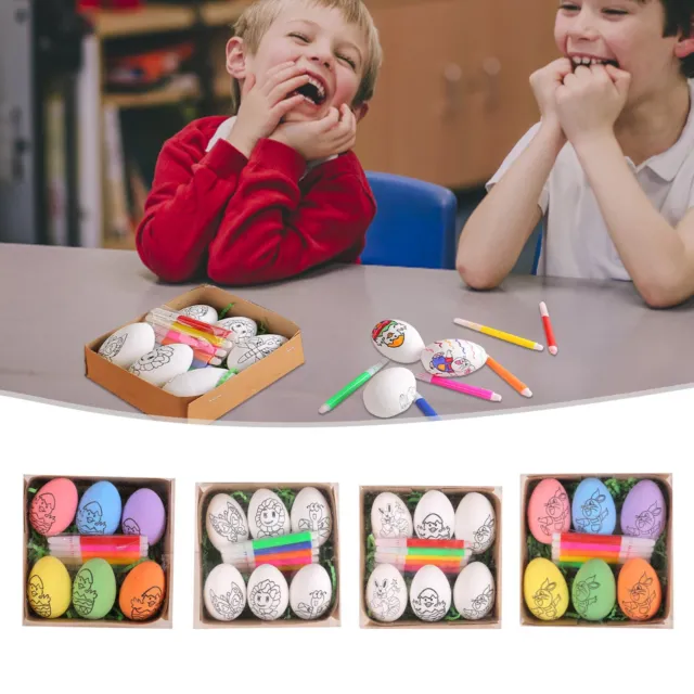 Easter Hand Painted Eggs 2024 Cartoon Bunny Foam Eggs Kids Handmade Gifts 10ml