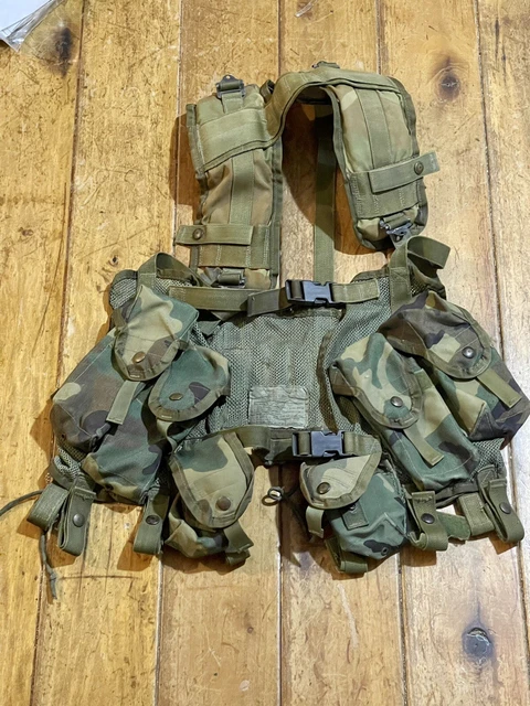 USGI ENHANCED LOAD Bearing Vest LBV M81 Woodland GC $19.99 - PicClick
