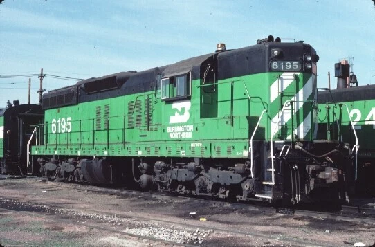 Bn 6195 Sd-9 Denver Co (Burlington Northern) Original Slide 05-19-90 T11-10