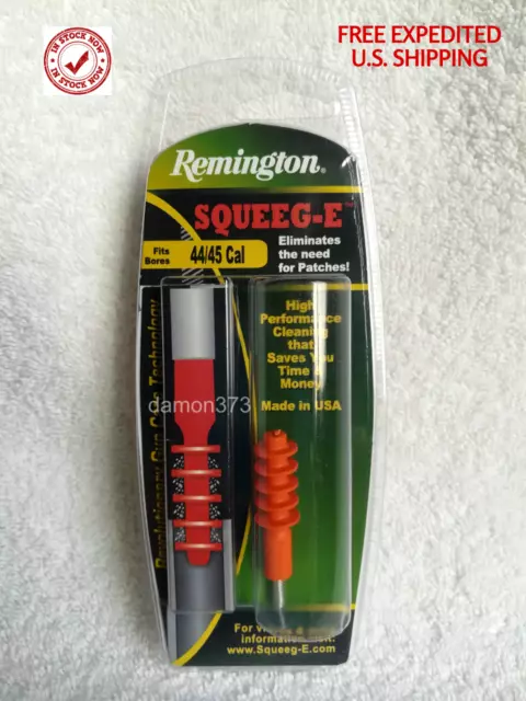 REMINGTON Rem SQUEEG-E 44/45 Caliber Replaces Mops & Patch Polymer BORE CLEANER