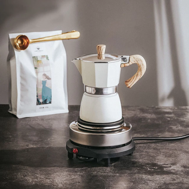 Jcevium - Caffettiera Moka Italiana In Alluminio Da 3 Tazze (Gialla, 150ml)
