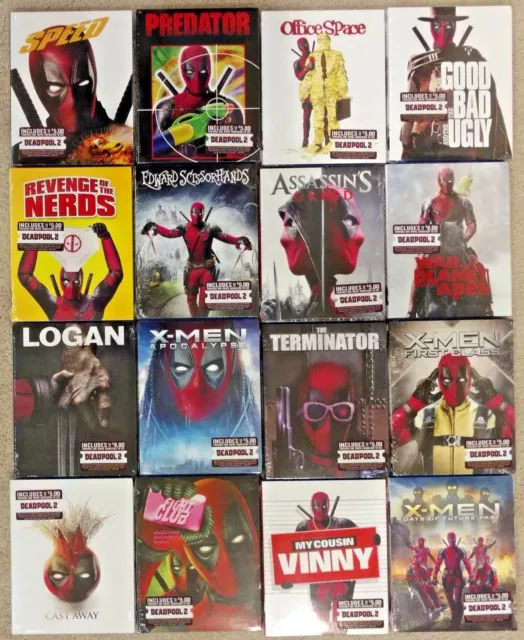 Deadpool Photobomb Blu Ray set 16 alternate slip covers Walmart exclusive DP2