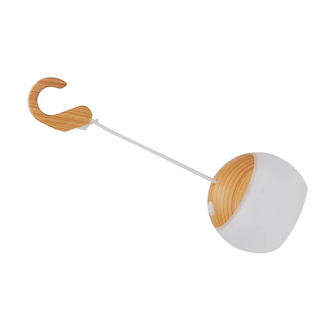 (WOOD COLOR)CAMPING LIGHT Ball Pattern 3 Brightness Adjustable Long