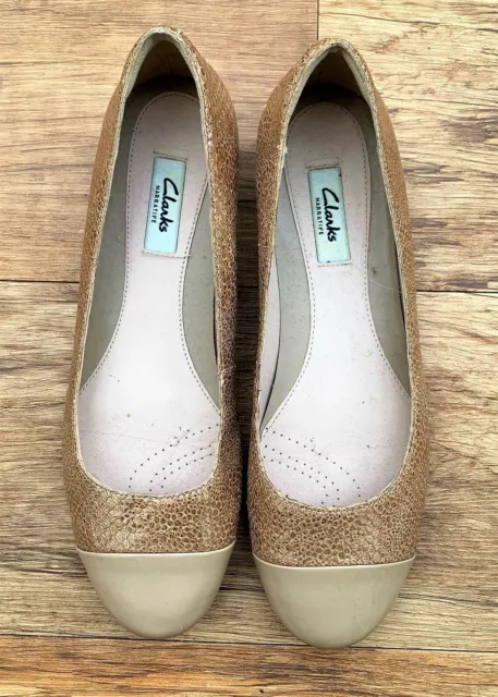 CHAUSSURES PLATES DE ballet CLARKS narratives texturees or brun brevet taille Royaume Uni EUR 29 56 PicClick FR