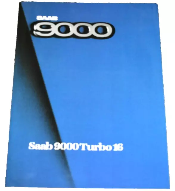 Saab 9000 Turbo 16 Uk Sales Brochure 1985 New, Old Stock