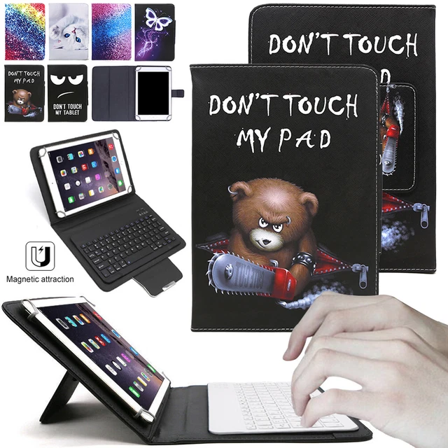 For Walmart onn. 10.1" Tablet Pro Leather Stand Case Cover & Bluetooth Keyboard