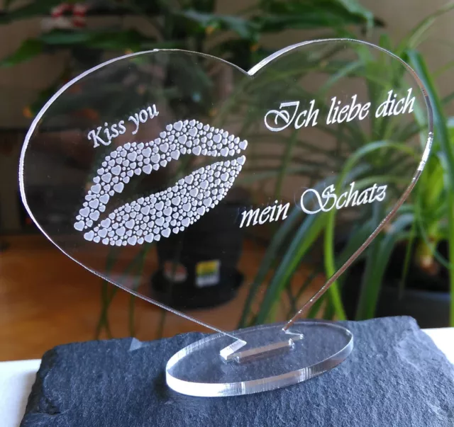 Herz Acryl Ich Liebe Dich Valentinstag Geschenk Liebe Liebeserklärung