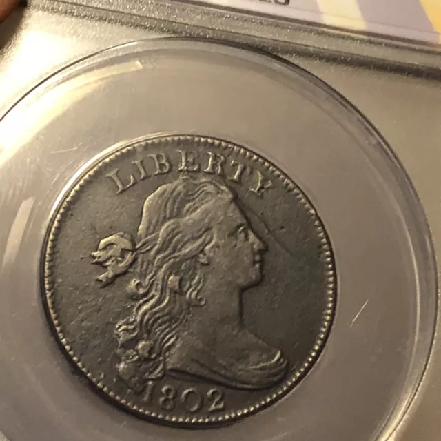 1802 Draped Bust  Large Cent S-239 R-3 Elephant Trunk Variety ANACS Vf35 Details
