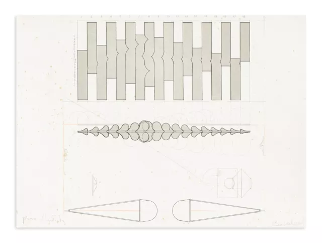 AGOSTINO BONALUMI (1935-2013) LITOGRAFIA OPERA su Carta - Struttura verde, 1974