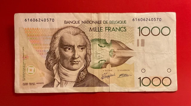 1000 Francs 1980 / 1996 Gretry Billet Banque Nationale De Belgique Duizen Frank