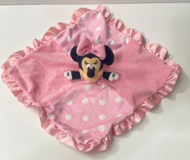 Manta de seguridad para bebé Disney Minnie Mouse bebé amoroso rosa polca un punto
