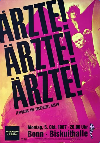 Die Ärzte - Ist das alles , Bonn 1987 | Konzertplakat | Poster