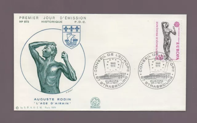 FDC 1974 - Auguste Rodin - ALTER aus Messing (1930)