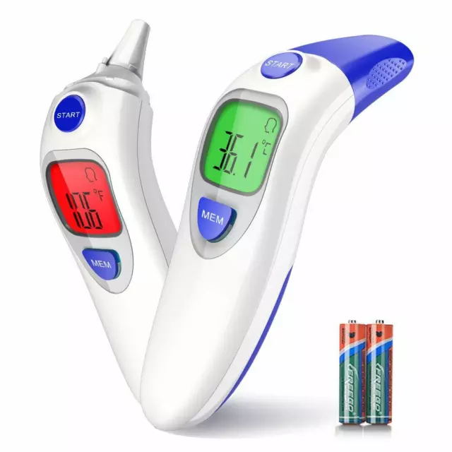 Thermometer for Adults, Non-Contact Digtal Infrared Forehead and Ear Thermometer