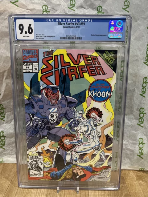 Marvel Comics "The Silver Surfer" #69 CGC 9.6 WP 1st Appearance of Morg 1992