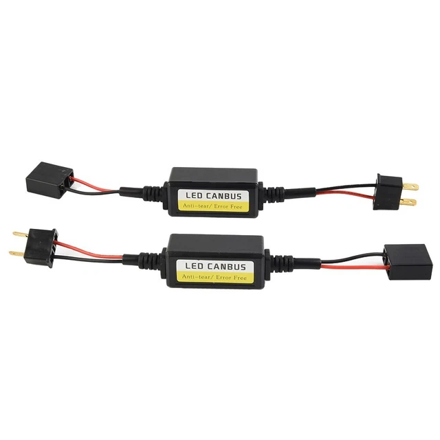 Decoders Car H7 Headlight Plug And Play 2pcs/set Black Easy To Install