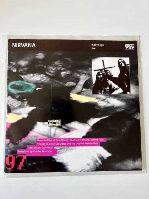 Nirvana - 7" Candy / Molly's Lips rare green vinyl with white marbling limited